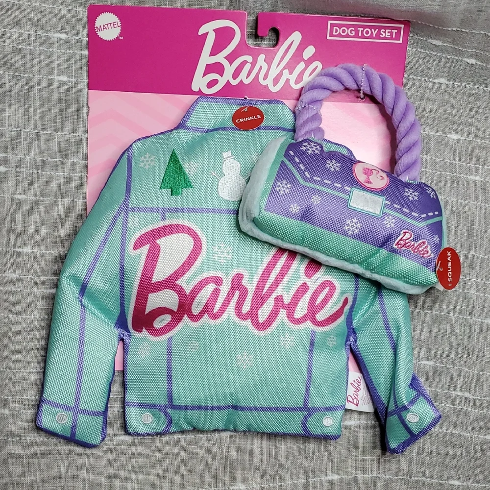 Barbie Purple Pet Toy Set‎ with Squeaky Purse
